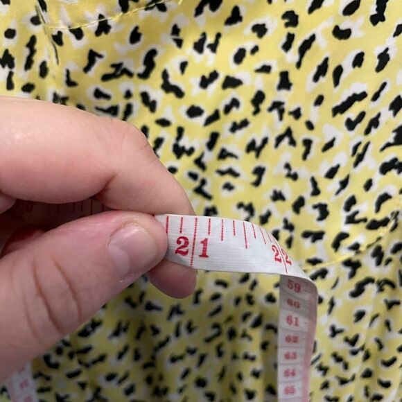 5 for $25🔥 Size 14 Vintage Yellow Cheetah Print Maxi Dress & Belt - Picture 9 of 10